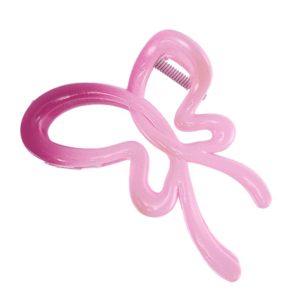 Fashion Gradient Color Bow Hair Clips Purple
